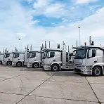 Group Trucks Parked Line Truck